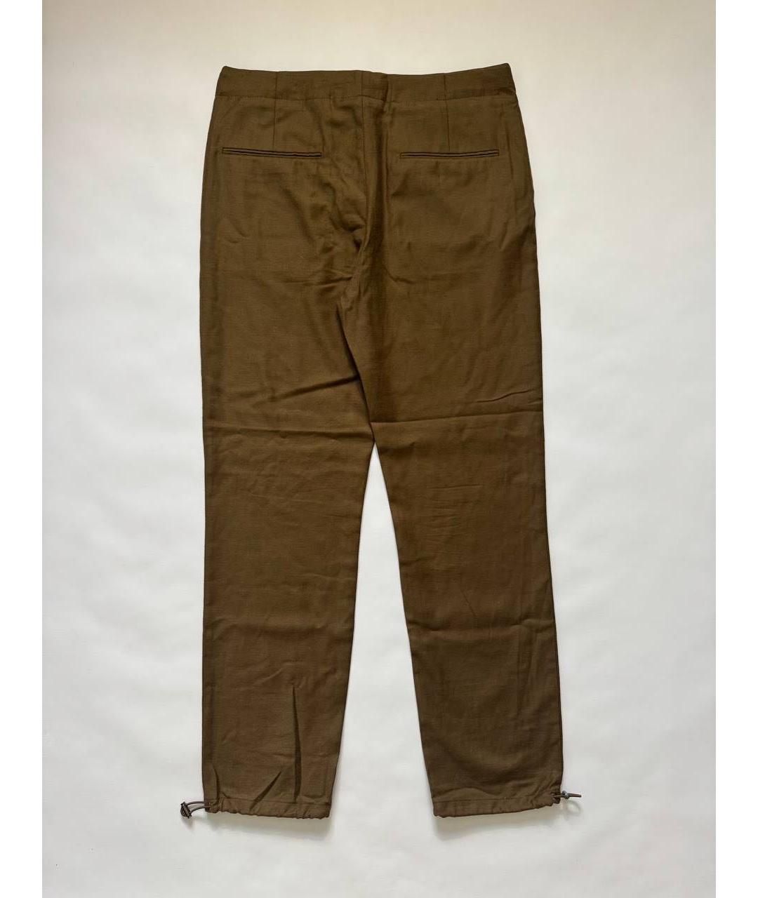 ACNE STUDIOS Коричневые шерстяные классические брюки, фото 2