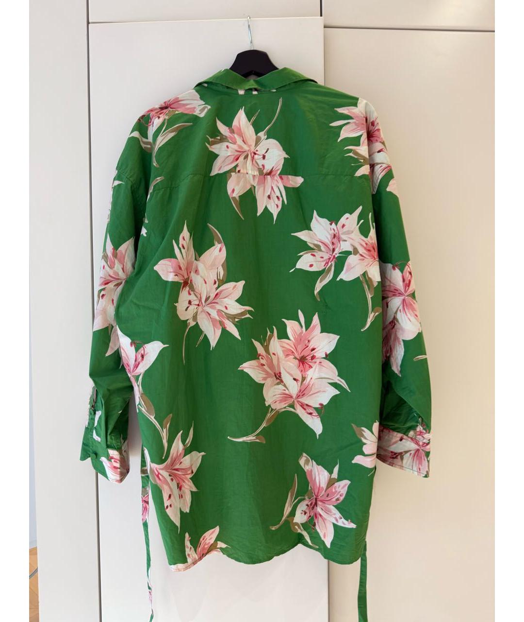 VALENTINO Зеленая хлопковая рубашка, фото 3