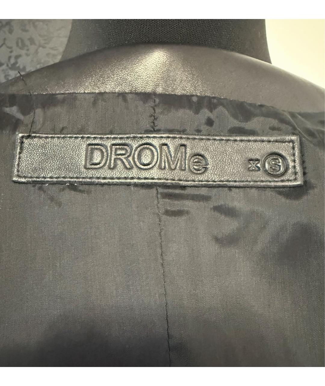 DROME Черный кожаный тренч/плащ, фото 5