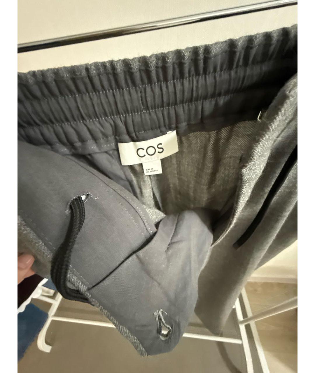 COS Серые шерстяные классические брюки, фото 5