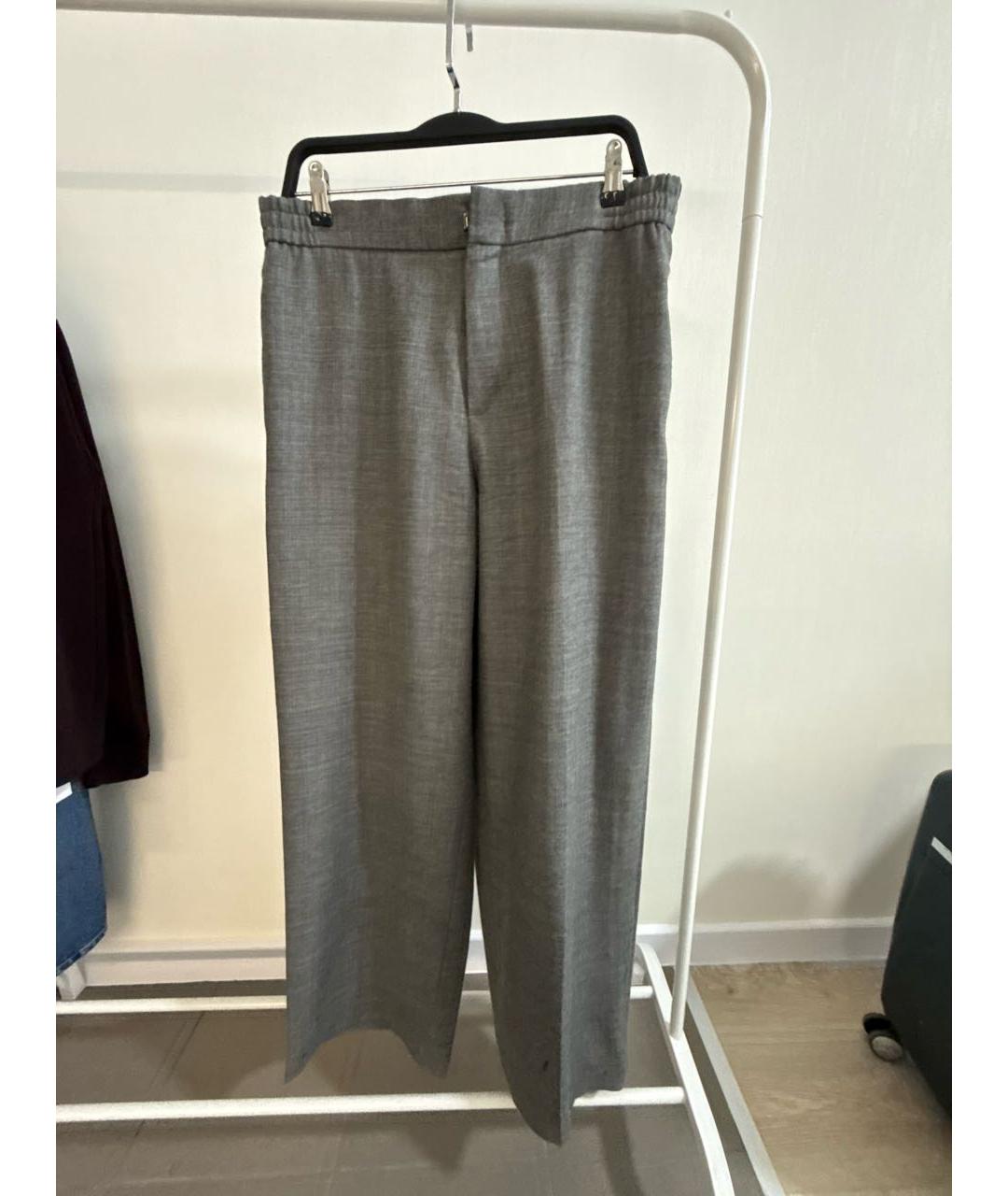 COS Серые шерстяные классические брюки, фото 7
