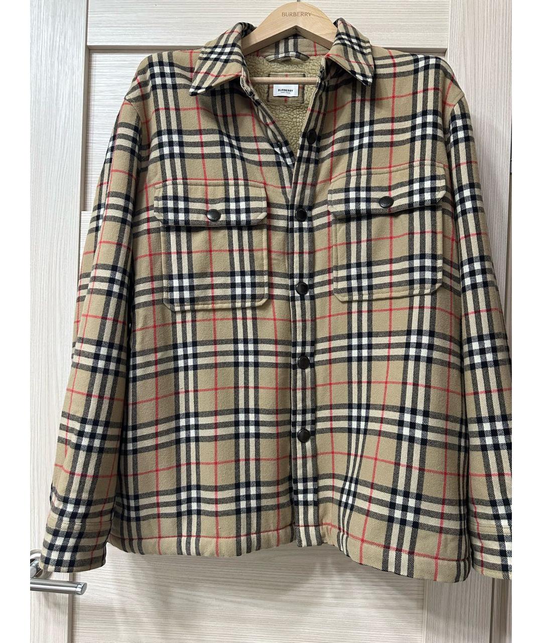 BURBERRY Бежевая шерстяная куртка, фото 4