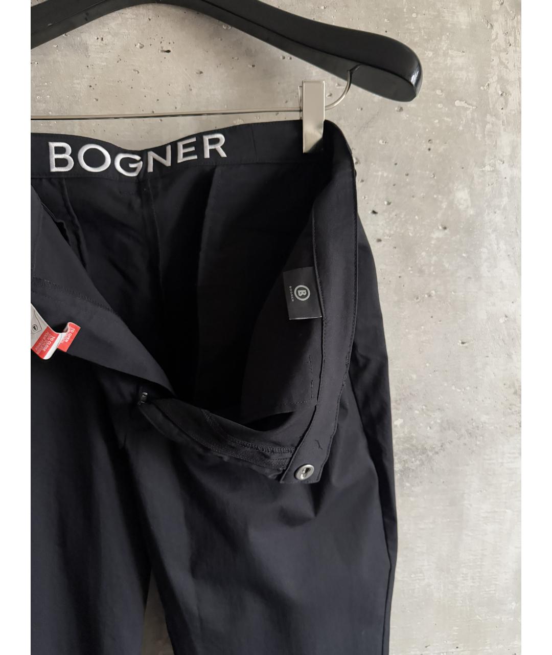 BOGNER Черные полиэстеровые повседневные брюки, фото 8