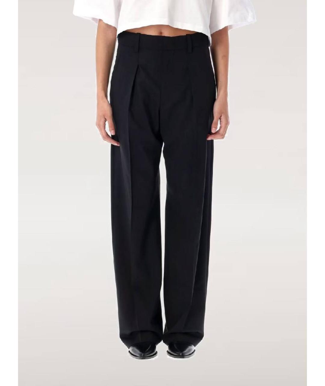 ISABEL MARANT Черные шерстяные брюки широкие, фото 7