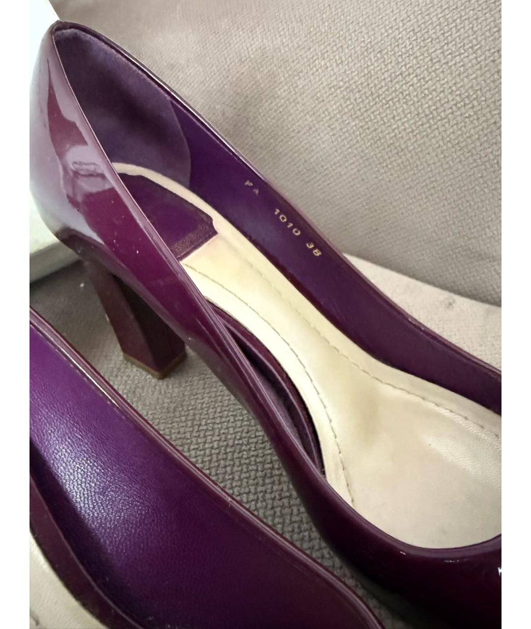 CHRISTIAN DIOR Фиолетовые туфли из лакированной кожи, фото 6