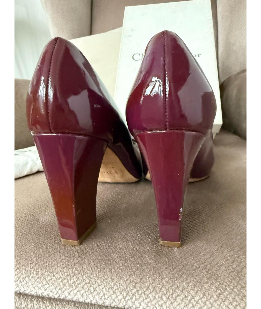 CHRISTIAN DIOR Фиолетовые туфли из лакированной кожи, фото 7