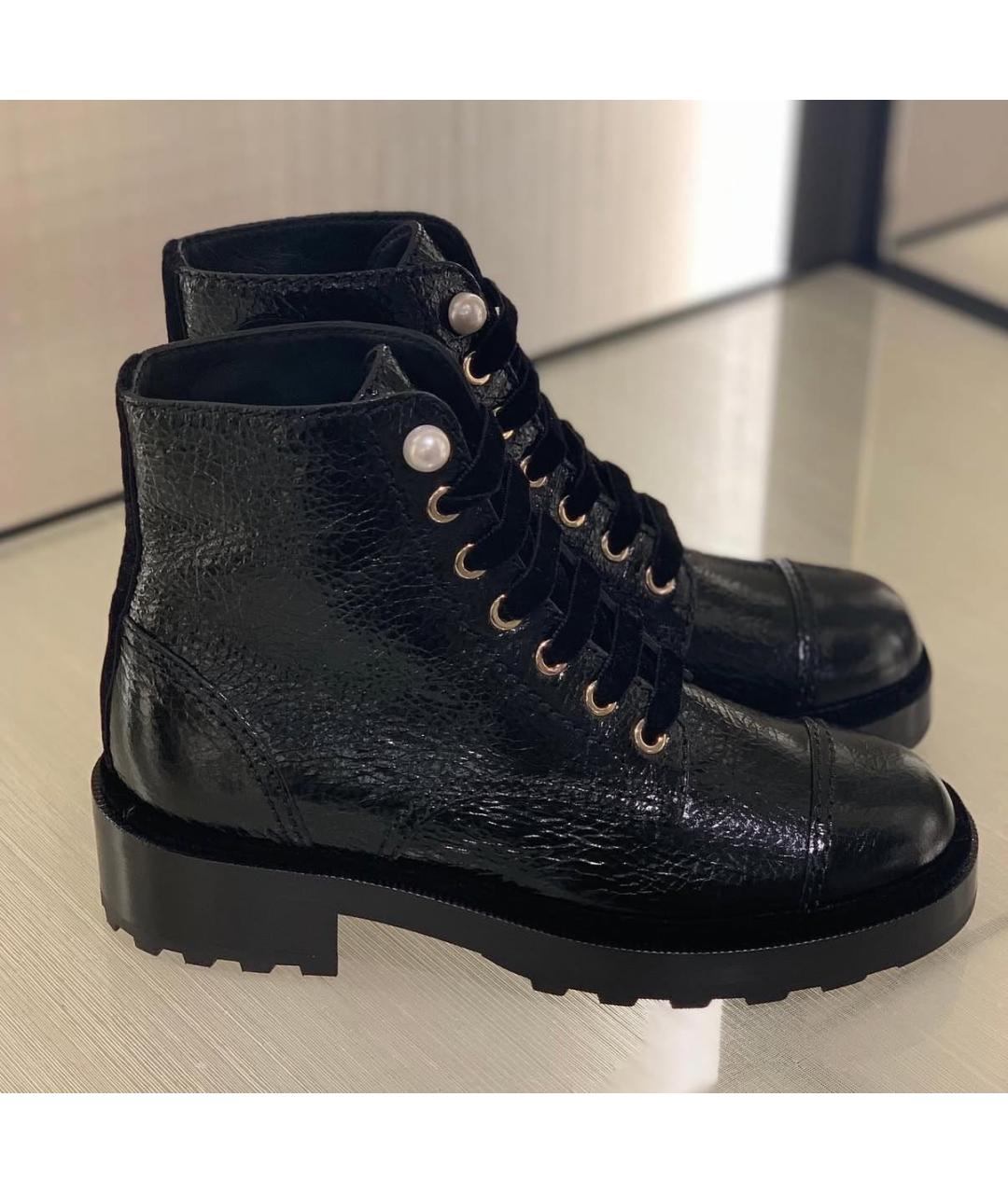 CHANEL Черные кожаные ботинки, фото 2