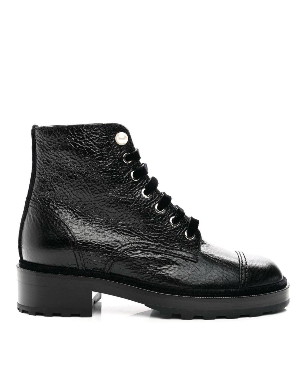 CHANEL Черные кожаные ботинки, фото 1