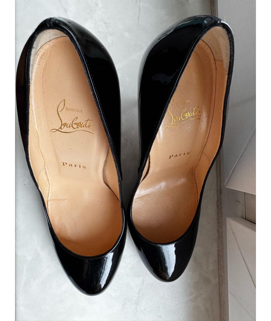 CHRISTIAN LOUBOUTIN Черные туфли из лакированной кожи, фото 3