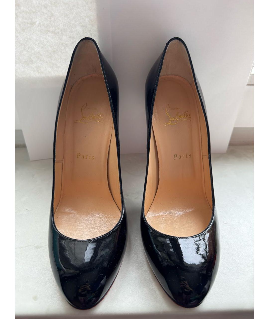 CHRISTIAN LOUBOUTIN Черные туфли из лакированной кожи, фото 2