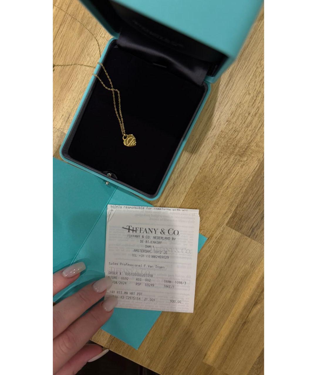 TIFFANY&CO Золотая подвеска из желтого золота, фото 7