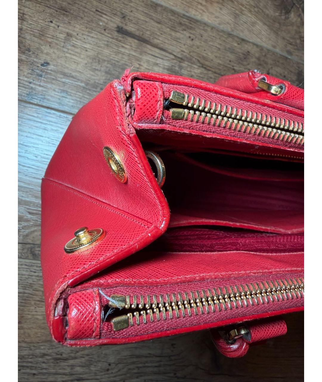 PRADA Красная сумка тоут, фото 5