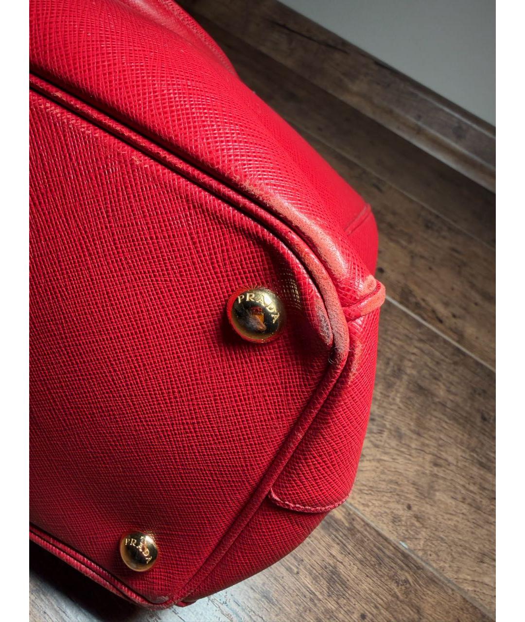 PRADA Красная сумка тоут, фото 8