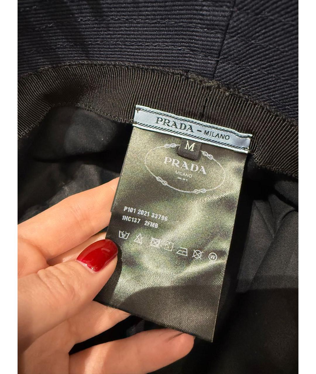 PRADA Темно-синяя хлопковая панама, фото 4