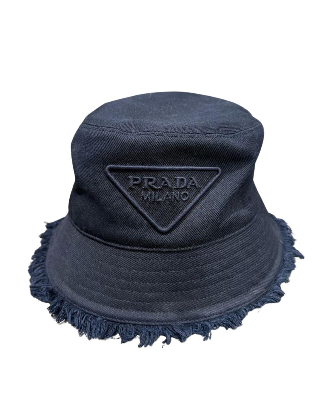 PRADA Темно-синяя хлопковая панама, фото 1