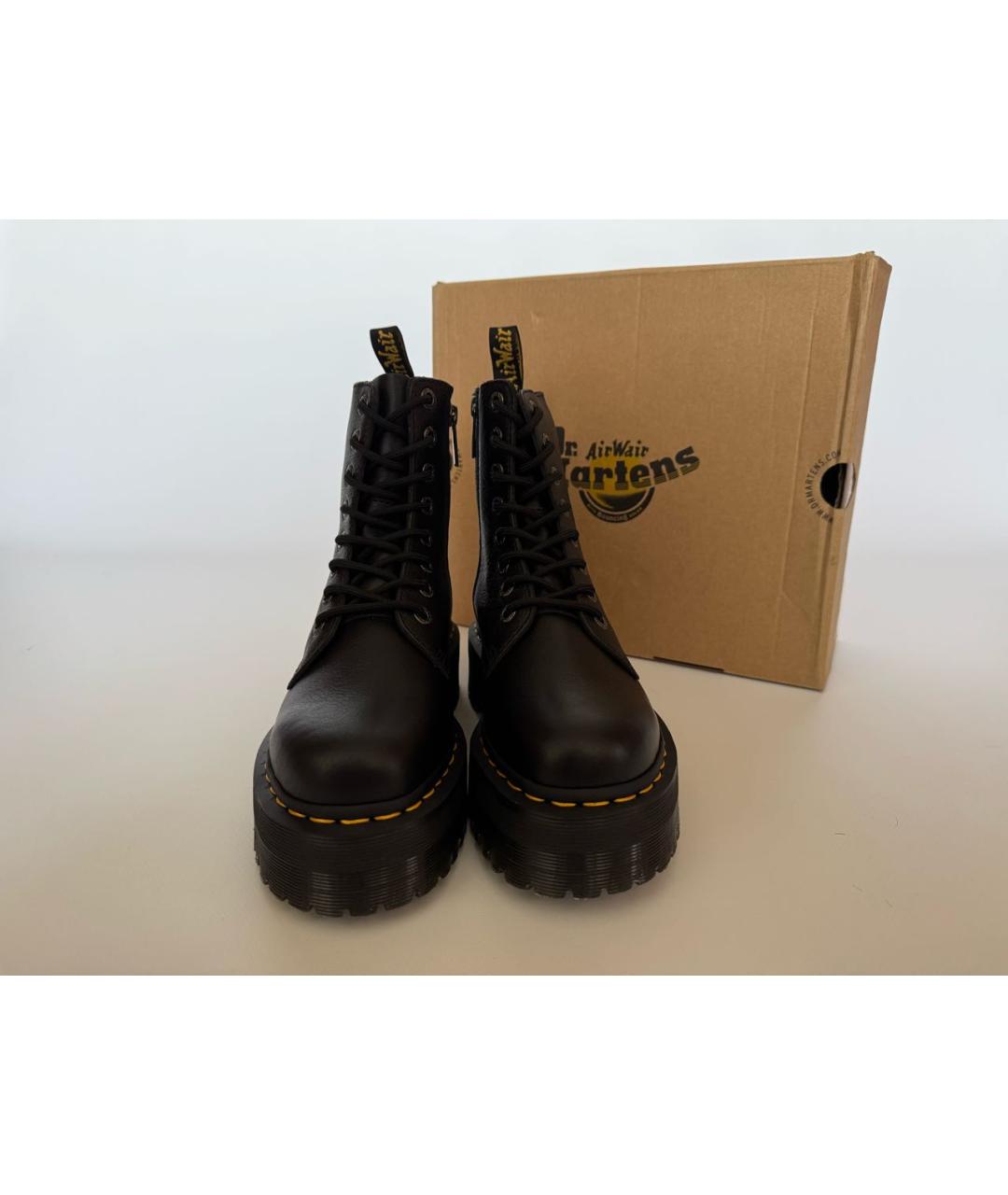 DR. MARTENS Черные кожаные ботинки, фото 2