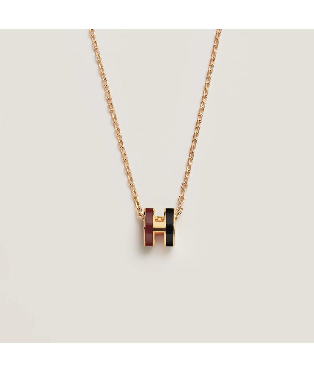 HERMES Золотая металлическая подвеска, фото 5