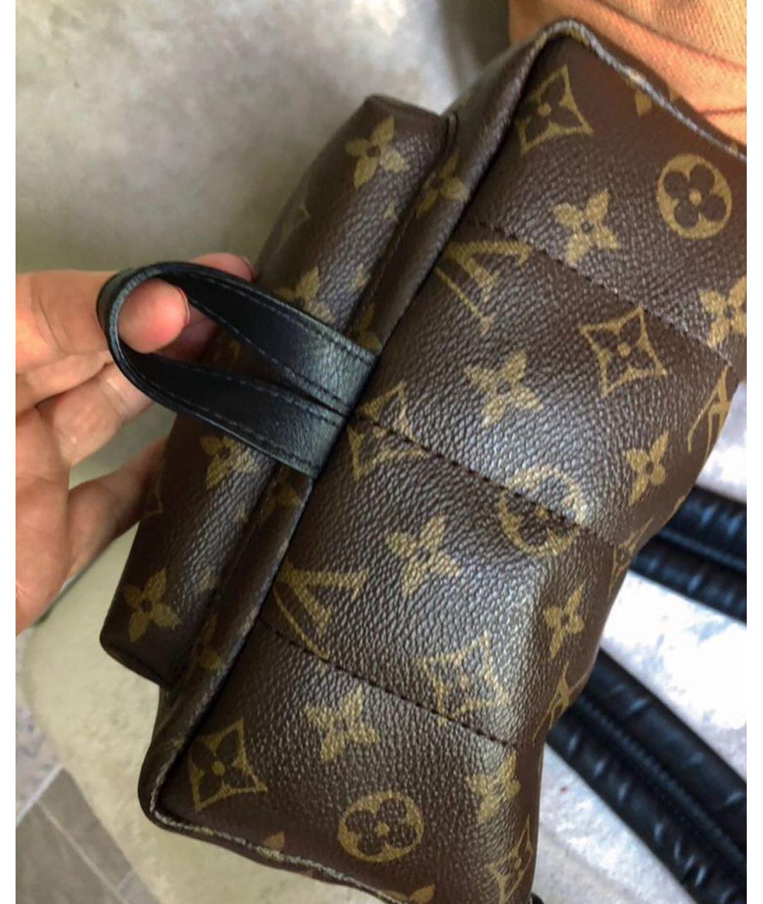 LOUIS VUITTON Коричневый кожаный рюкзак, фото 4