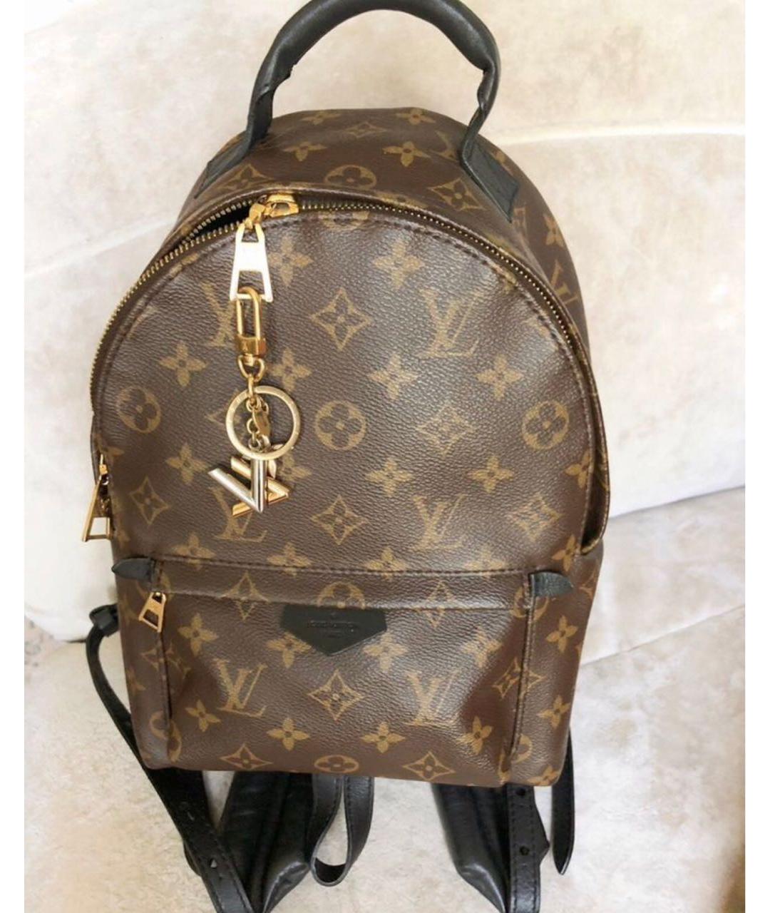 LOUIS VUITTON Коричневый кожаный рюкзак, фото 6