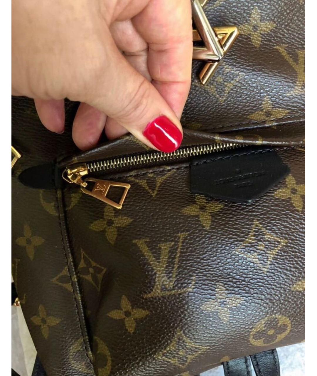 LOUIS VUITTON Коричневый кожаный рюкзак, фото 5