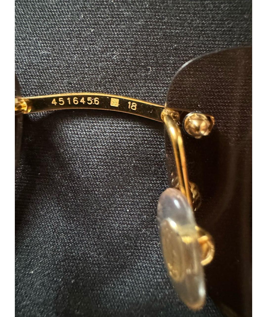CARTIER Коричневые металлические солнцезащитные очки, фото 4