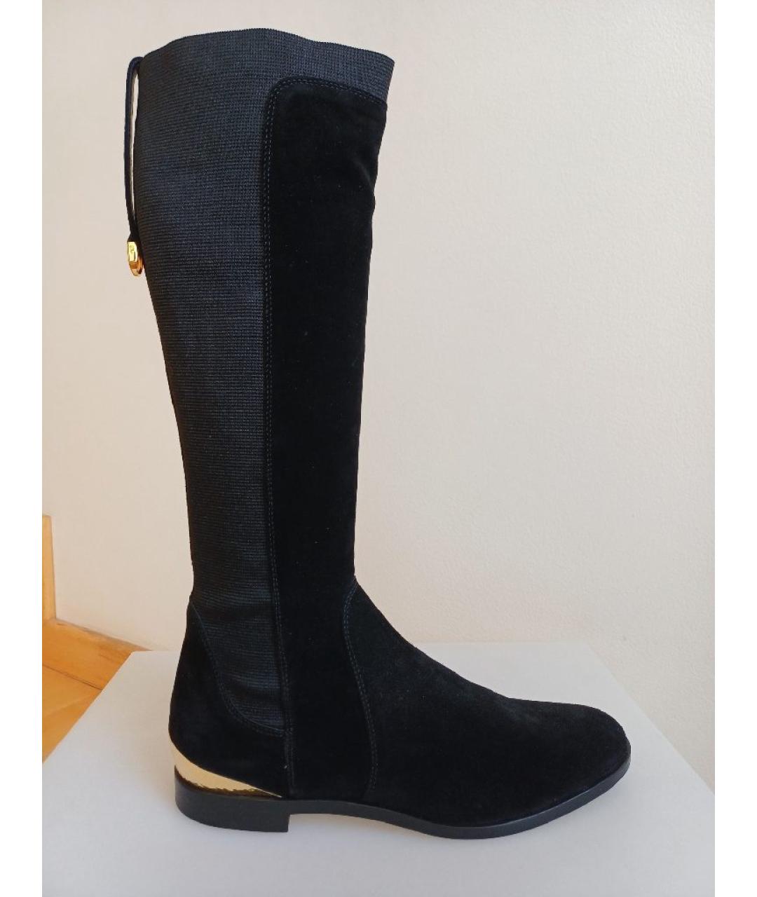 SERGIO ROSSI Черные замшевые сапоги, фото 9