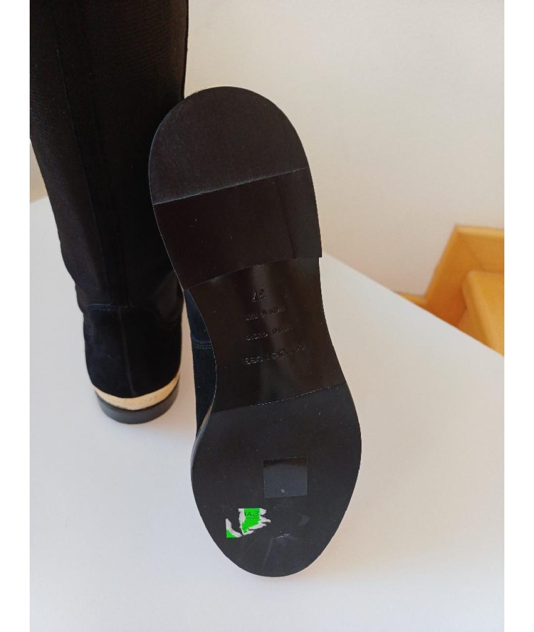 SERGIO ROSSI Черные замшевые сапоги, фото 8