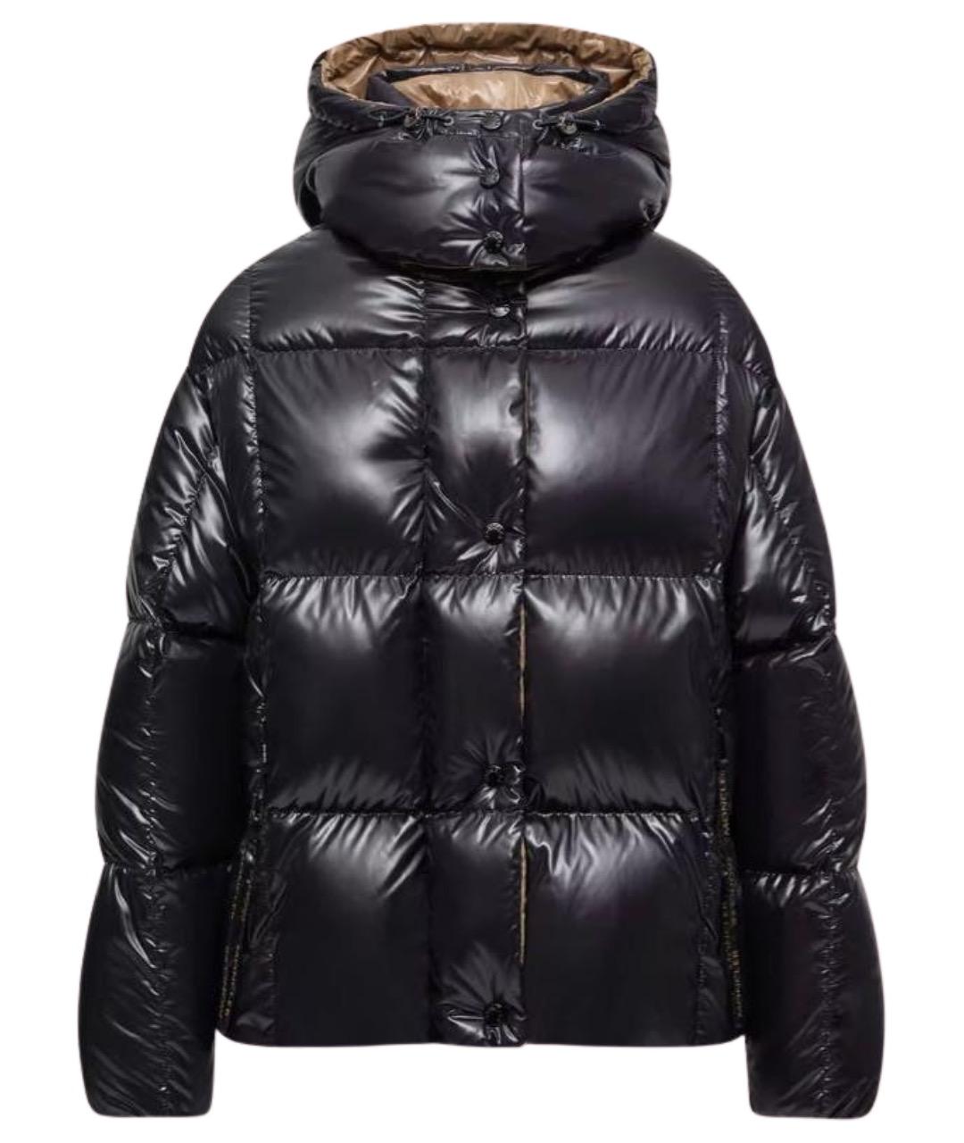 MONCLER Черный полиамидовый пуховик, фото 1