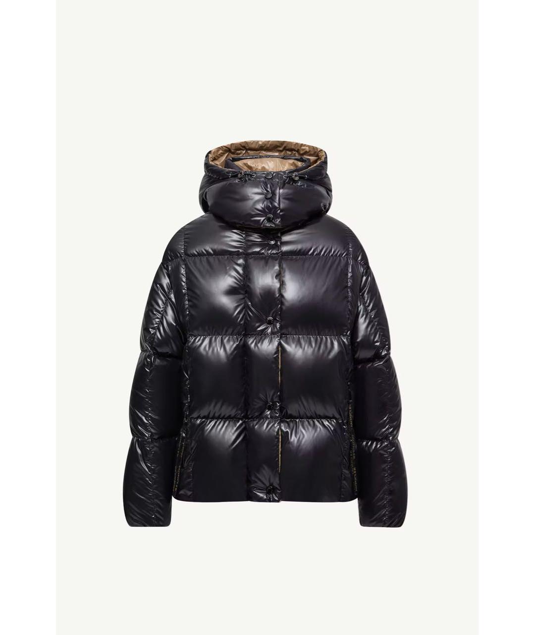 MONCLER Черный полиамидовый пуховик, фото 8