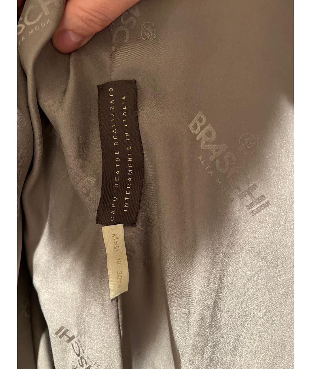 BRASCHI Темно-синяя меховая шуба, фото 5