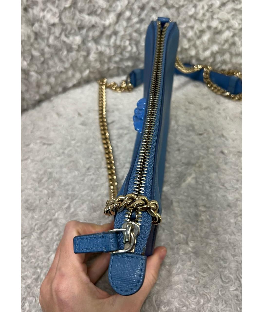 VERSACE Синяя сумка через плечо, фото 4