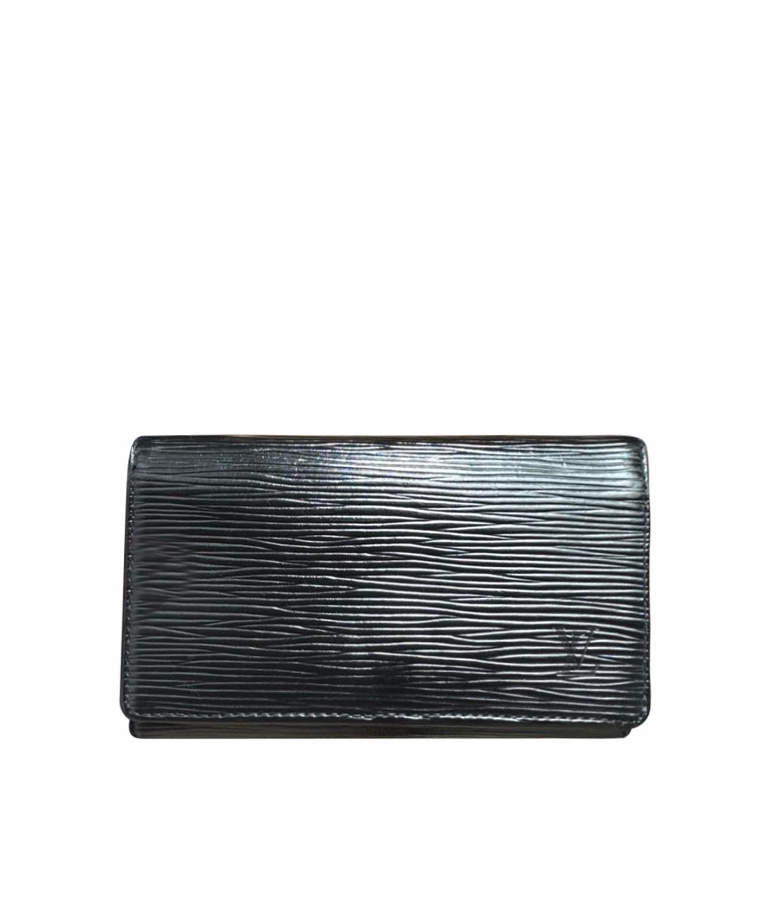 LOUIS VUITTON Черный кожаный кошелек, фото 1