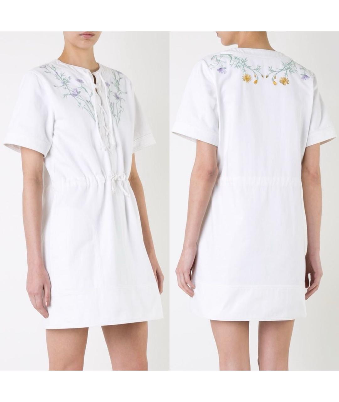 ALEXANDER MCQUEEN Белое хлопковое повседневное платье, фото 8