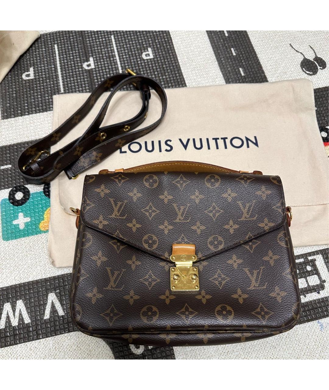 LOUIS VUITTON Коричневая синтетическая сумка через плечо, фото 8