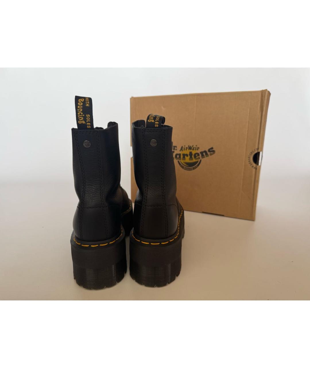 DR. MARTENS Черные кожаные ботинки, фото 3