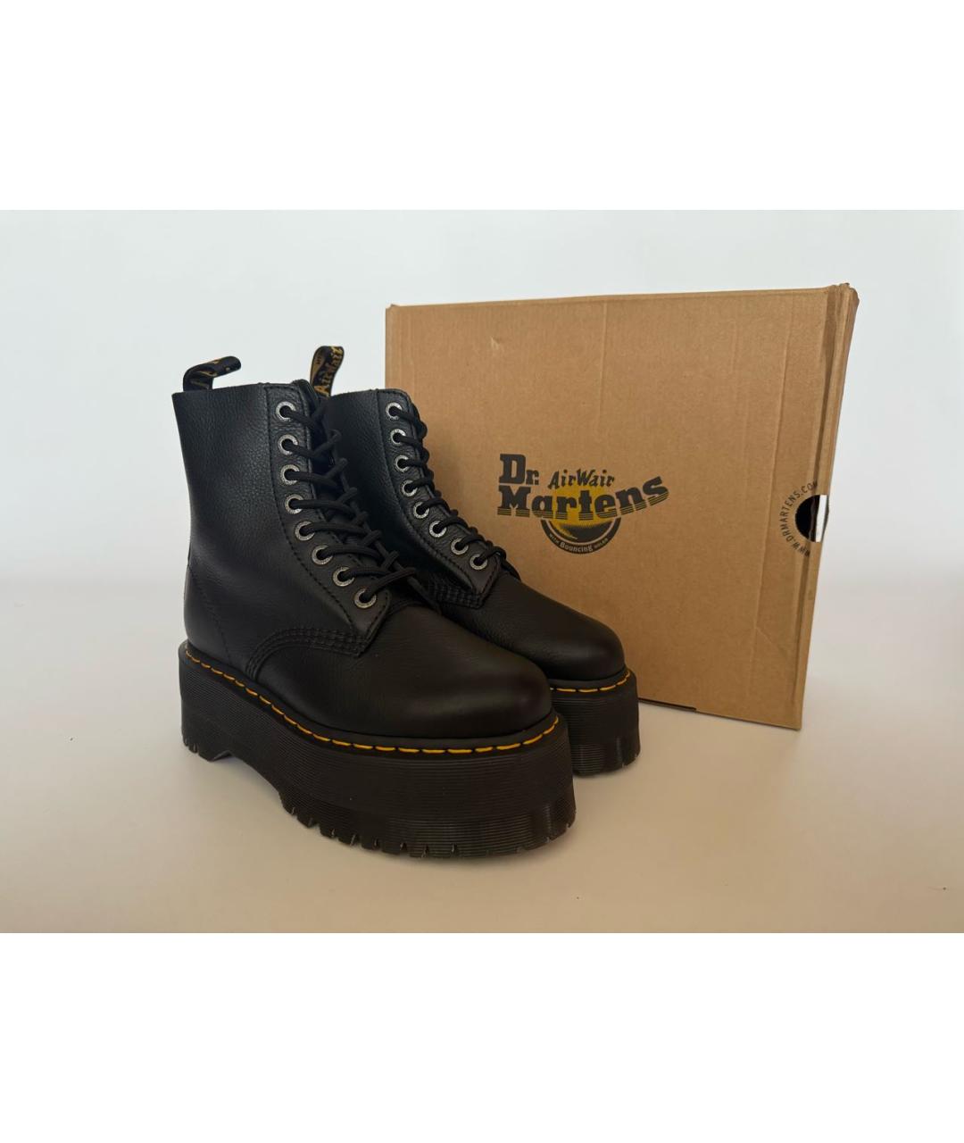 DR. MARTENS Черные кожаные ботинки, фото 2