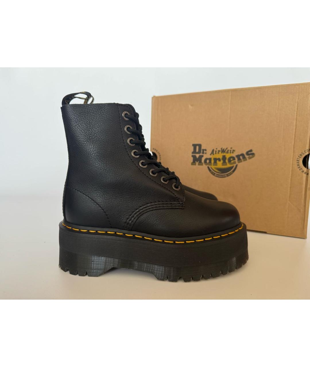 DR. MARTENS Черные кожаные ботинки, фото 7