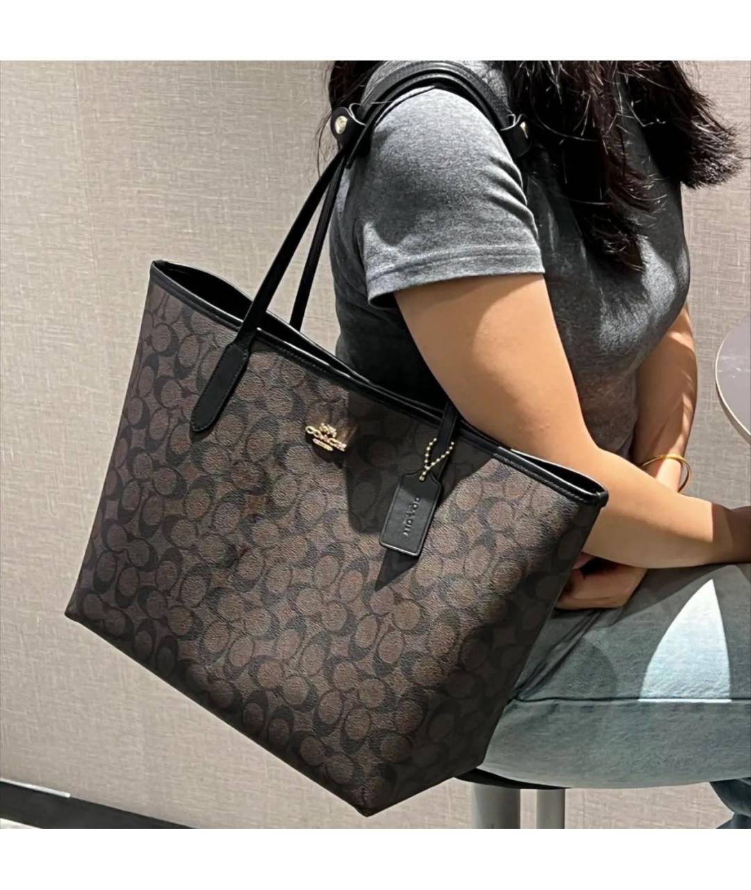 COACH Коричневая сумка тоут, фото 4