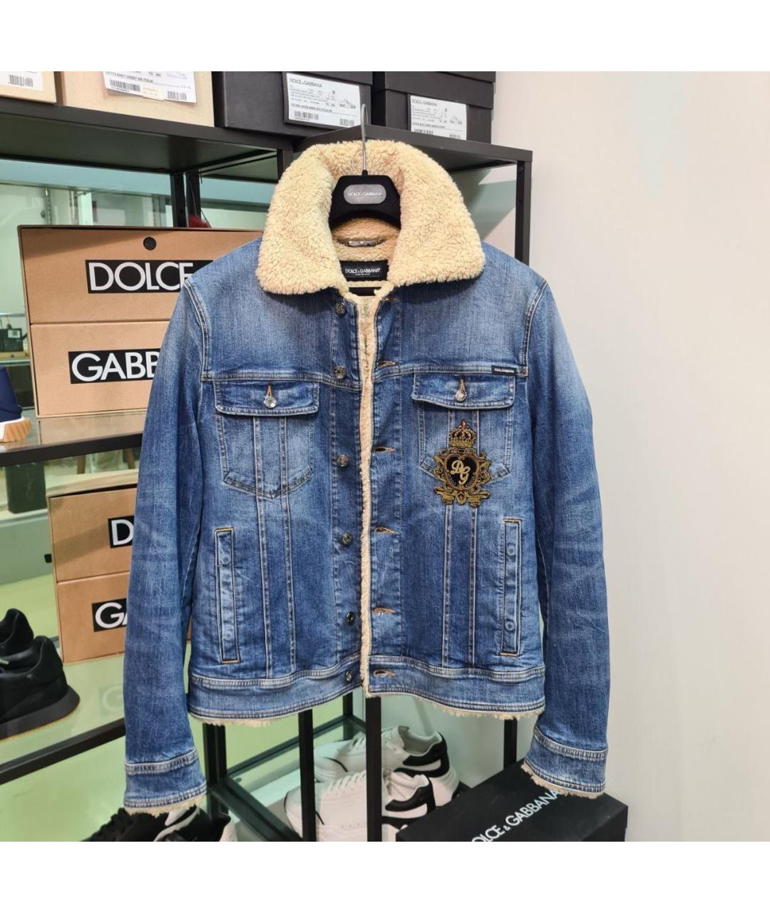 DOLCE&GABBANA Синяя деним куртка, фото 2