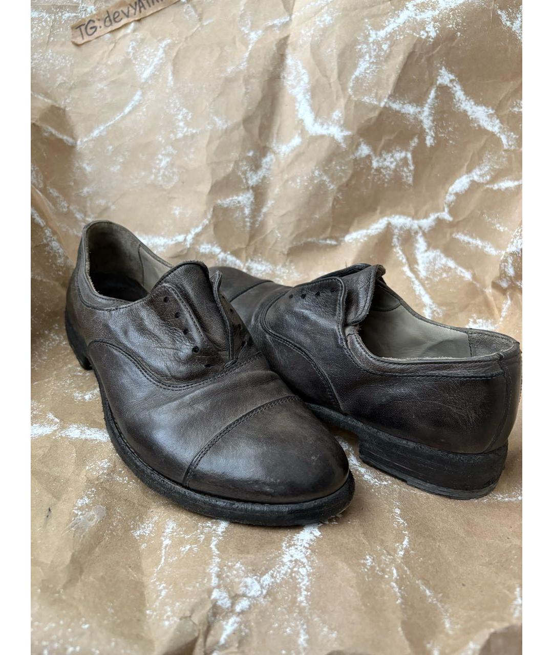 OFFICINE CREATIVE Коричневые кожаные туфли, фото 3