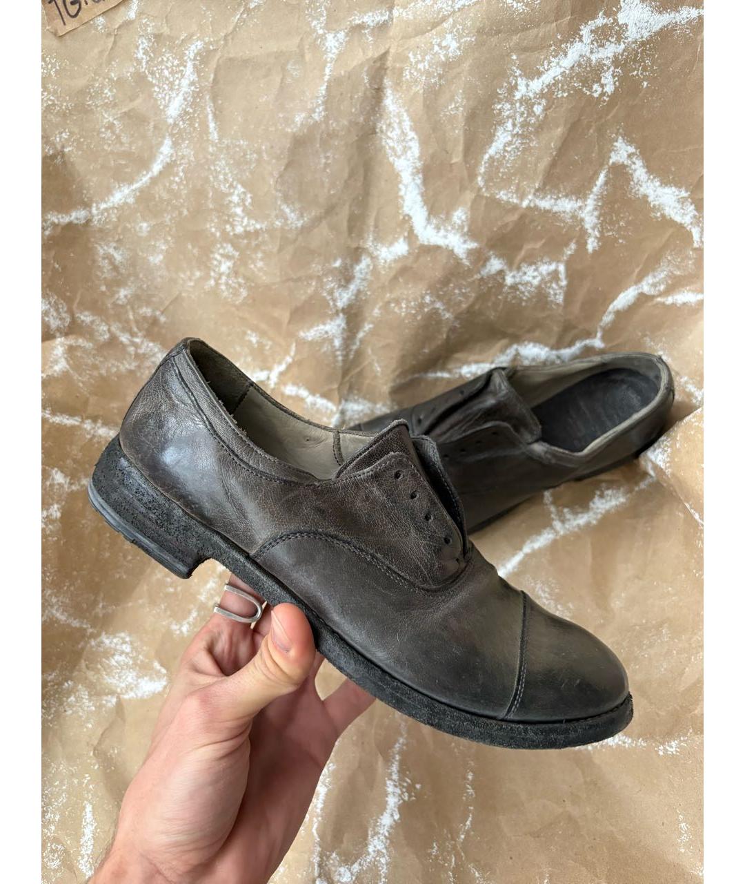 OFFICINE CREATIVE Коричневые кожаные туфли, фото 2