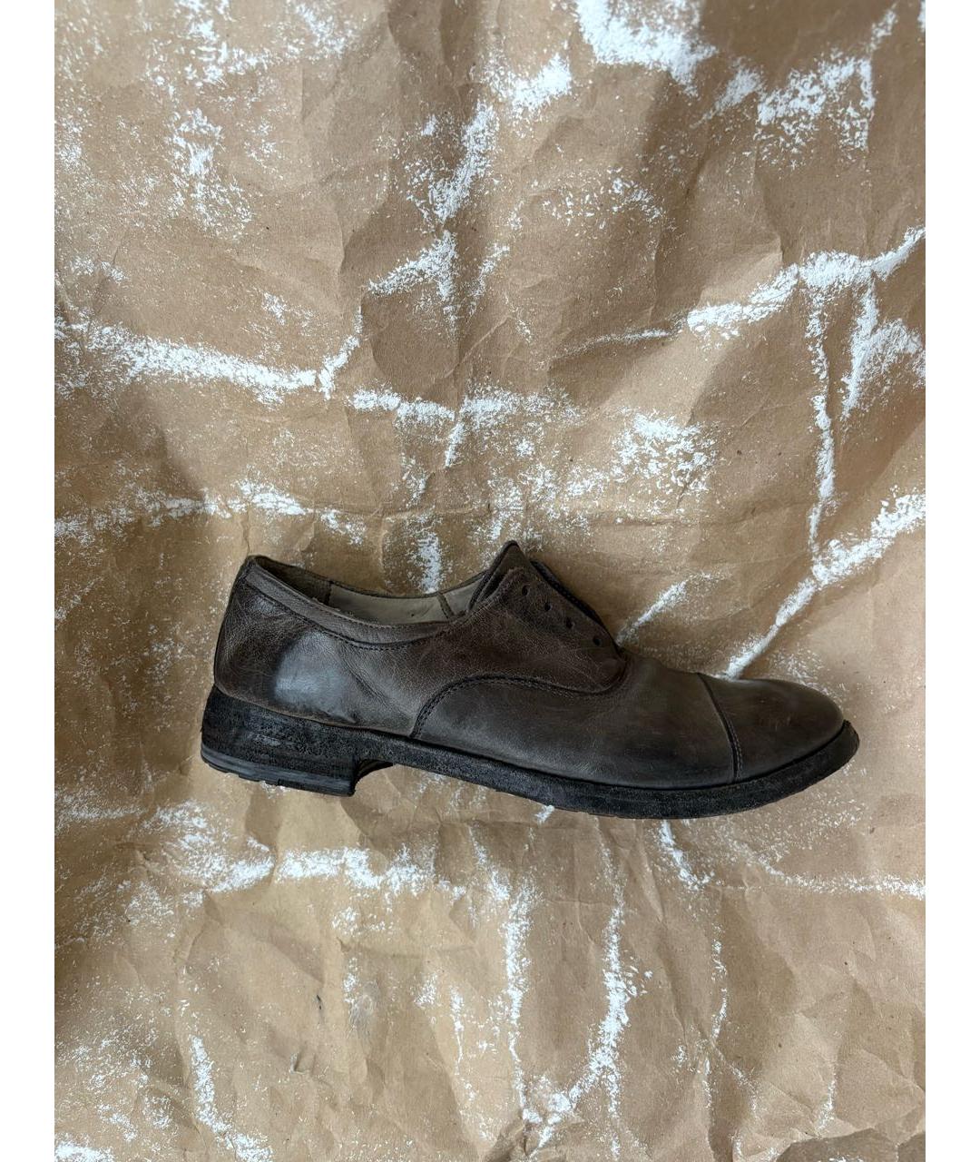 OFFICINE CREATIVE Коричневые кожаные туфли, фото 7