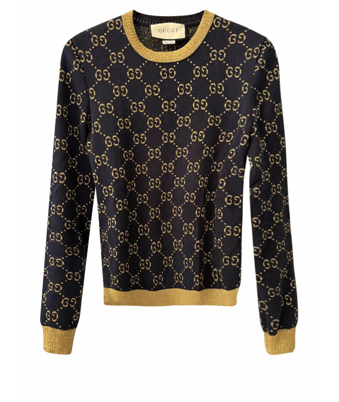 GUCCI Черный хлопковый джемпер / свитер, фото 1