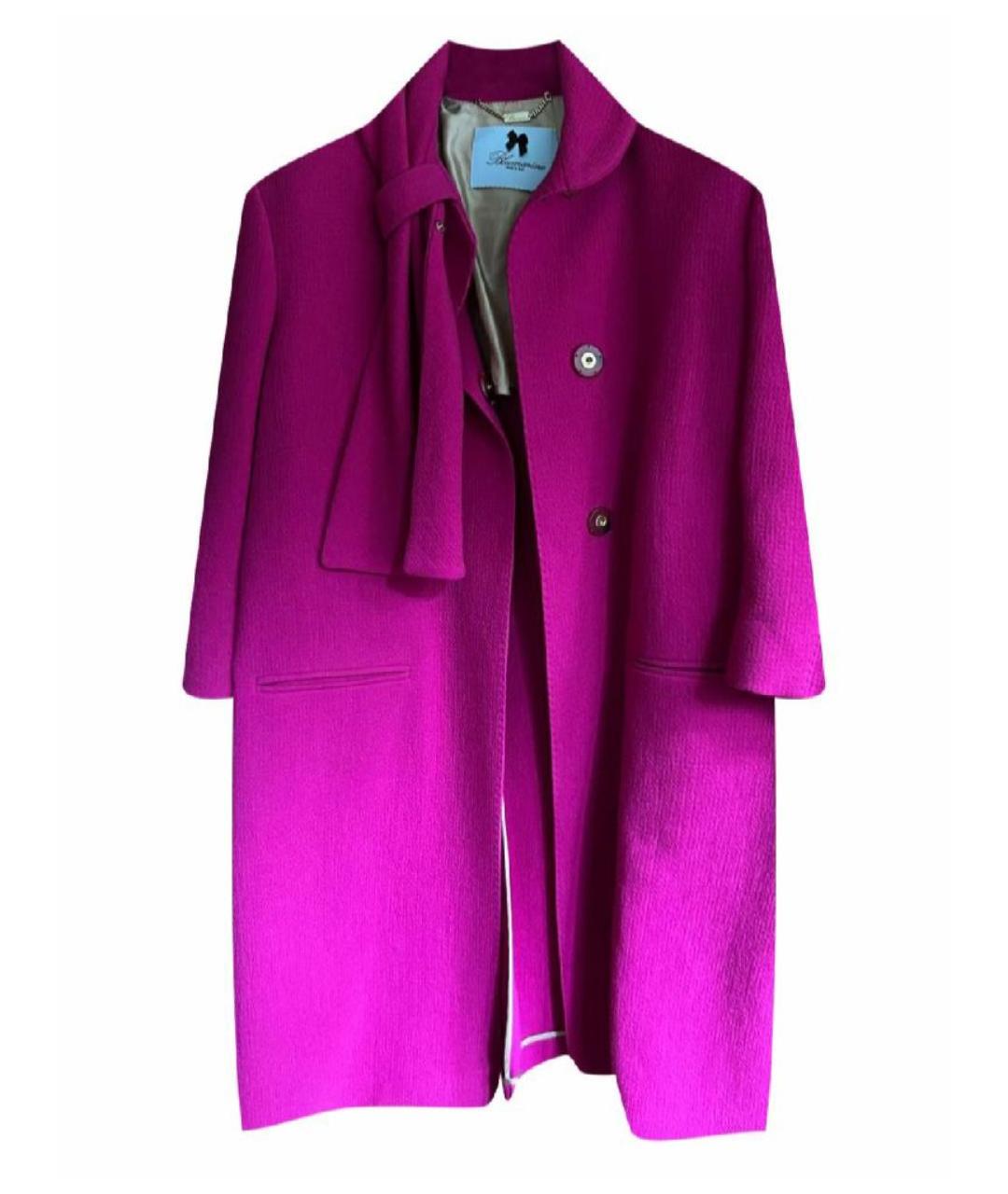 BLUMARINE Фуксия шерстяное пальто, фото 1