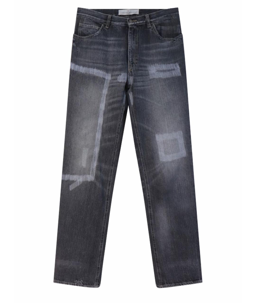 GOLDEN GOOSE DELUXE BRAND Серые хлопковые прямые джинсы, фото 1