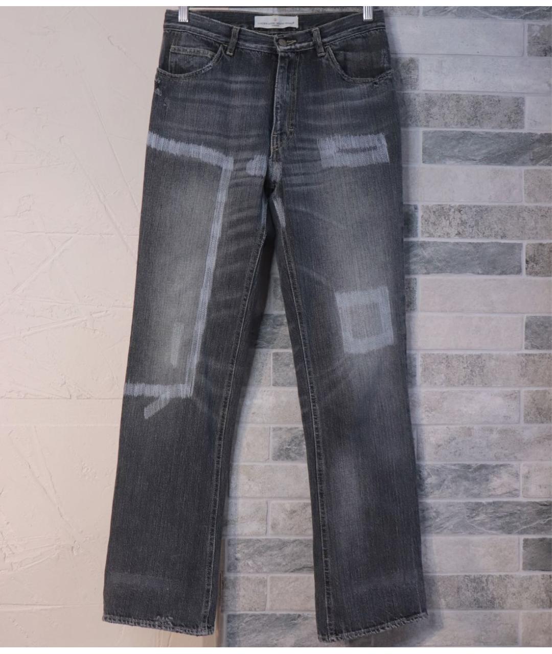 GOLDEN GOOSE DELUXE BRAND Серые хлопковые прямые джинсы, фото 7