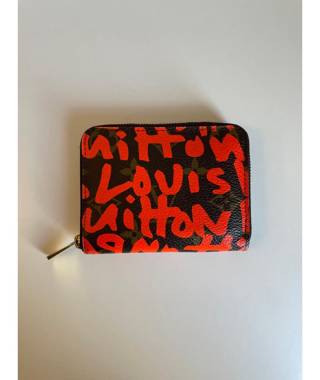LOUIS VUITTON Черный кожаный кошелек, фото 9