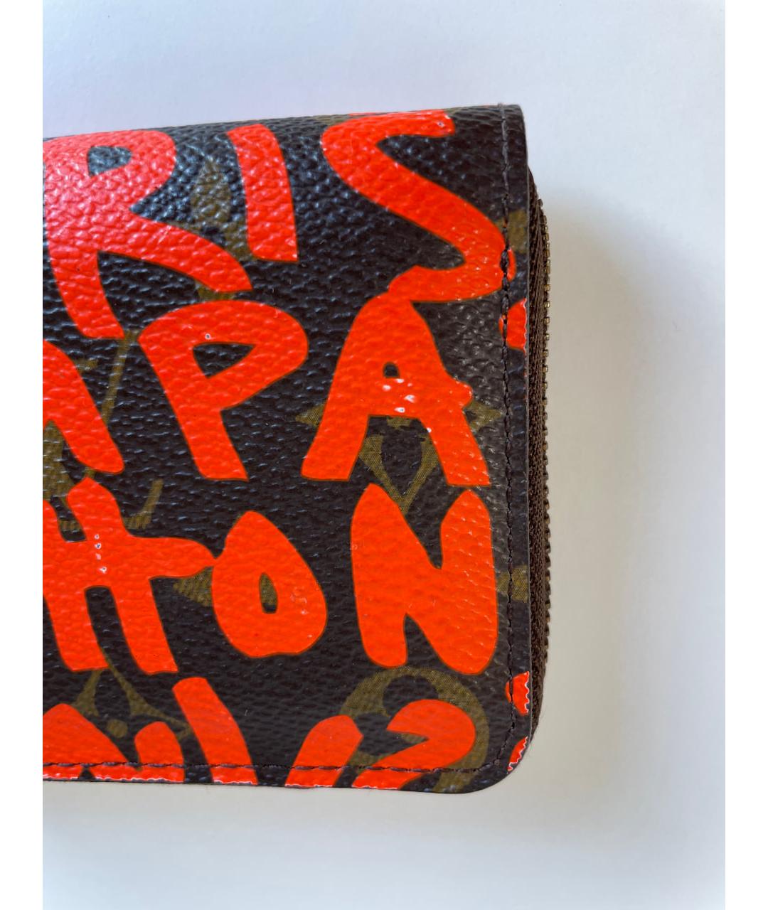 LOUIS VUITTON Черный кожаный кошелек, фото 2