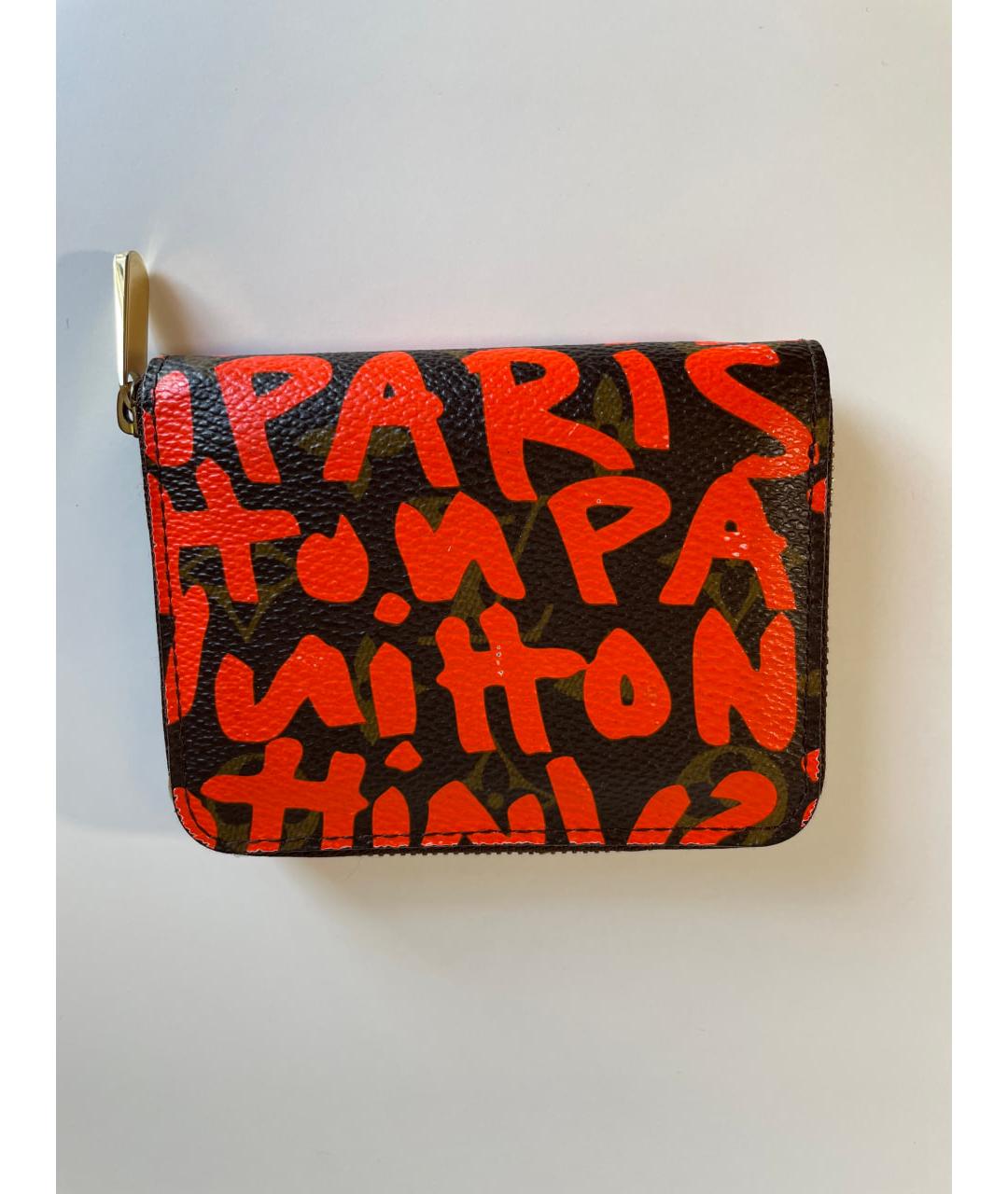 LOUIS VUITTON Черный кожаный кошелек, фото 10