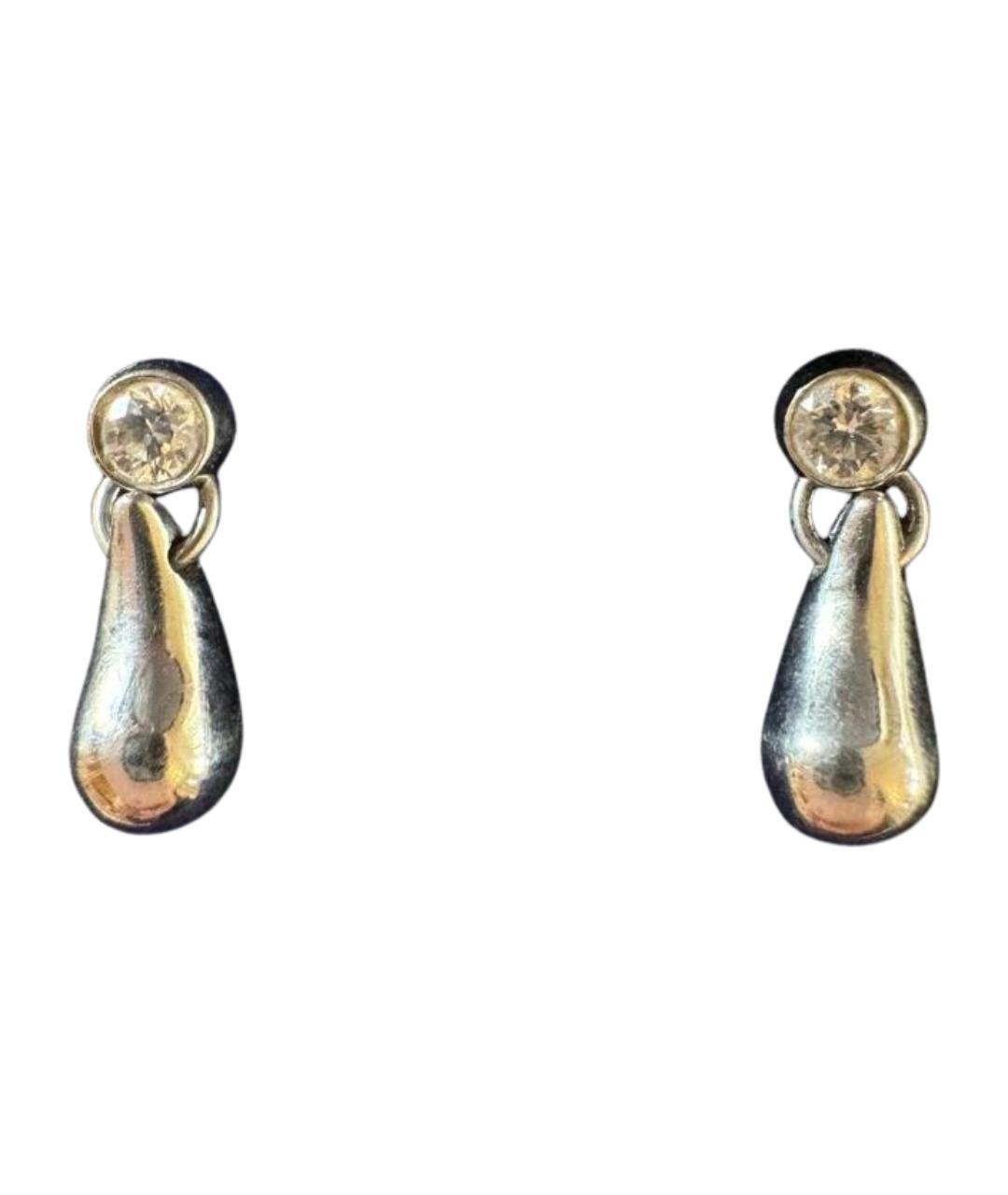 TIFFANY&CO Белые платиновые серьги, фото 1